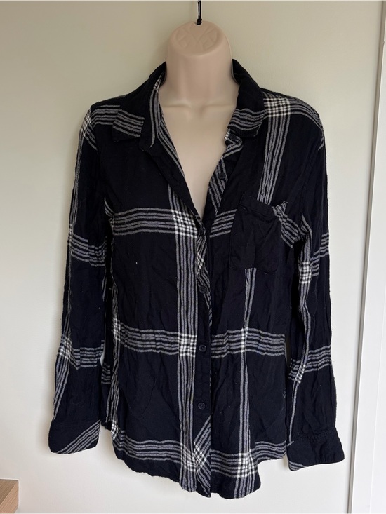 Rails Tops - Rails Navy & White Plaid Flannel